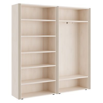 Monza Композиция 1 (Дуб шамони светлый) Шкаф для бумаг с гардеробом