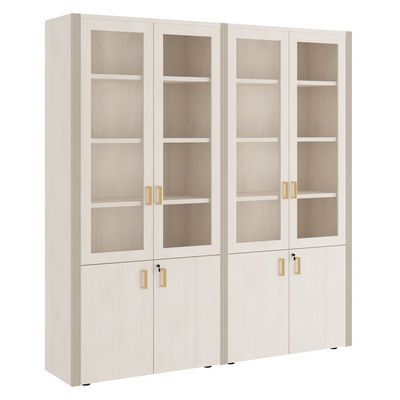 Monza Композиция 2 (Дуб шамони светлый) Шкаф для бумаг 4 створки