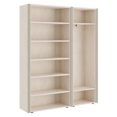 Monza Композиция 3 (Дуб шамони светлый) Шкаф для бумаг с одностворчатым гардеробом