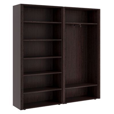 Monza Композиция 1 (Венге) Шкаф для бумаг с гардеробом