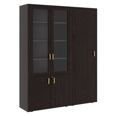 Monza Композиция 3 (Венге) Шкаф для бумаг с одностворчатым гардеробом