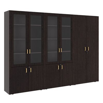 Monza Композиция 5 (Венге) Шкаф для бумаг с гардеробом 6 створок