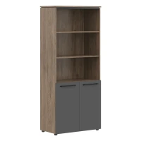 Моррис Тренд Morris-Trend-MHC 85.5 (Кария Пальмира/Антрацит)-Шкаф-с-1-комплектом-глухих-малых-дверей-