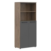 Morris Trend MHC 85.6 (Кария Пальмира/Антрацит) Шкаф с глухими средними дверьми 