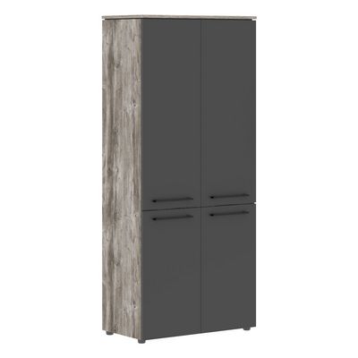 Morris Trend MHC 85.3 (Сосна Нордик/Антрацит) Шкаф с глухими средними и малыми дверьми