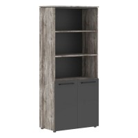 Morris-Trend-MHC 85.5 (Сосна Нордик/Антрацит)-Шкаф-с-1-комплектом-глухих-малых-дверей-