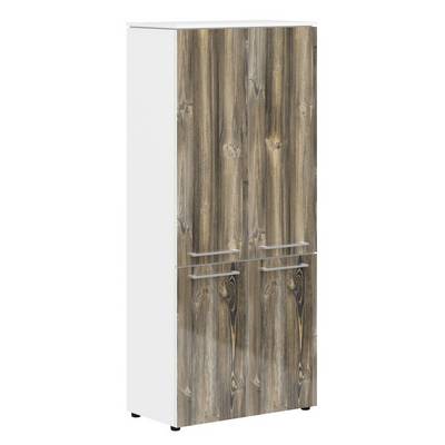 Morris MHC 85.3 (Дуб Базель/Белый) Шкаф с глухими средними и малыми дверьми