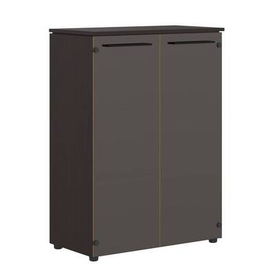 Morris MMC 85.2 (Дуб Базель/Венге) Шкаф со стеклянными дверьми