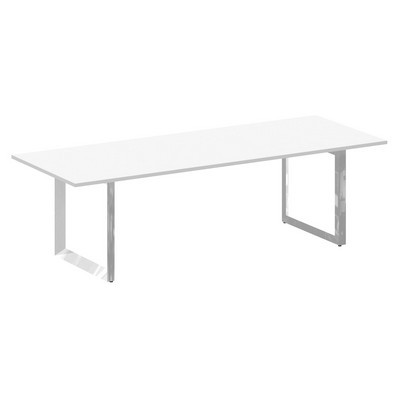 Onix Direct Lux M-O.MO-PRG-25 (Белый бриллиант) Стол переговорный на О-образном м/к