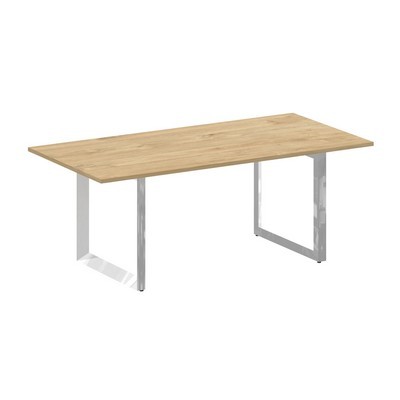 Onix Direct Lux M-O.MO-PRG-19 (Тиквуд светлый) Стол переговорный на О-образном м/к