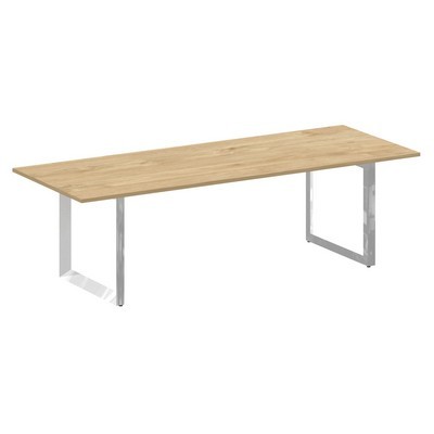 Onix Direct Lux M-O.MO-PRG-25 (Тиквуд светлый) Стол переговорный на О-образном м/к