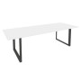 Onix Direct O.MO-PRG-25 (Белый бриллиант/Антрацит) Стол переговорный на О-образном м/к