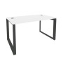 Onix Direct O.MO-SRR-3.8 (Белый бриллиант/Антрацит) Стол рабочий руководителя на О-образном м/к