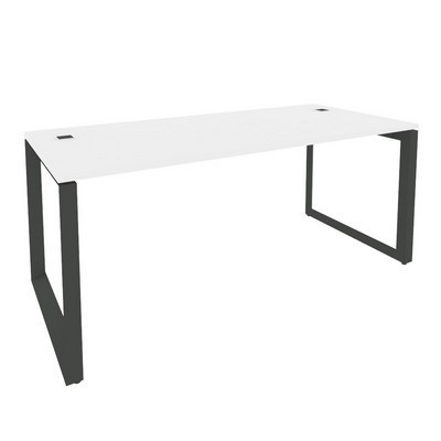 Onix Direct O.MO-SRR-5.8 (Белый бриллиант/Антрацит) Стол рабочий руководителя на О-образном м/к
