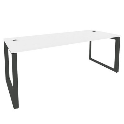 Onix Direct O.MO-SRR-6.8 (Белый бриллиант/Антрацит) Стол рабочий руководителя на О-образном м/к