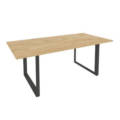 Onix Direct O.MO-PRG-19 (Тиквуд светлый/Антрацит) Стол переговорный на О-образном м/к