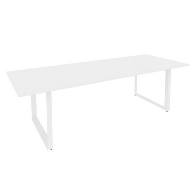 Onix Direct O.MO-PRG-25 (Белый бриллиант/Белый) Стол переговорный на О-образном м/к