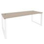 Onix Direct O.MO-SRR-6.8 (Дуб аттик/Белый) Стол рабочий руководителя на О-образном м/к