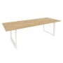 Onix Direct O.MO-PRG-25 (Тиквуд светлый/Белый) Стол переговорный на О-образном м/к