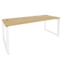 Onix Direct O.MO-SRR-6.8 (Тиквуд светлый/Белый) Стол рабочий руководителя на О-образном м/к