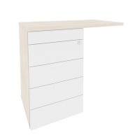 Onix Direct O.TPU-4 TIP (Денвер светлый/Белый) Тумба приставная (TIP-ON) (универсальная л/пр)