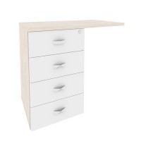 Onix Direct O.TPU-4 (Денвер светлый/Белый) Тумба приставная (универсальная л/пр)