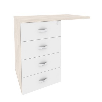 Onix Direct O.TPU-4 (Денвер светлый/Белый) Тумба приставная (универсальная л/пр)