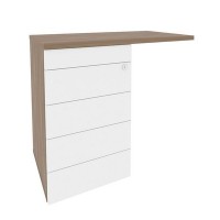 Onix Direct O.TPU-4 TIP (Дуб аризона/Белый) Тумба приставная (TIP-ON) (универсальная л/пр)