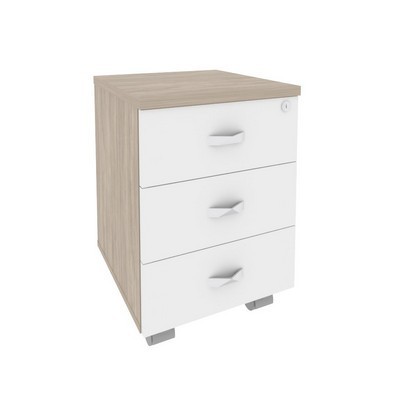 Оникс Директ O.TM-3 (Дуб аттик/Белый) Тумба мобильная