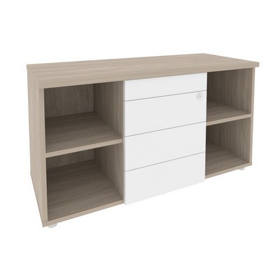 Onix Direct O.TS-11 TIP (Дуб аттик/Белый) Тумба сервисная с ящиками TIP-ON