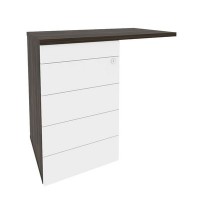 Onix Direct O.TPU-4 TIP (Дуб Мали/Белый) Тумба приставная (TIP-ON) (универсальная л/пр)