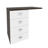 Onix Direct O.TPU-4 (Дуб Мали/Белый) Тумба приставная (универсальная л/пр)