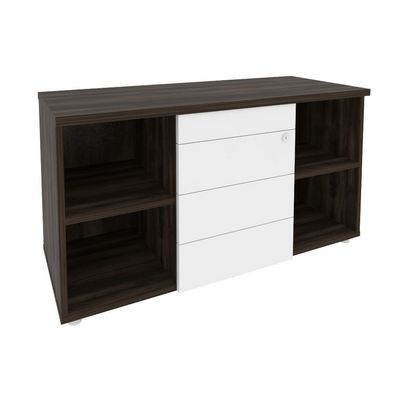 Onix Direct O.TS-11 TIP (Дуб Мали/Белый) Тумба сервисная с ящиками TIP-ON