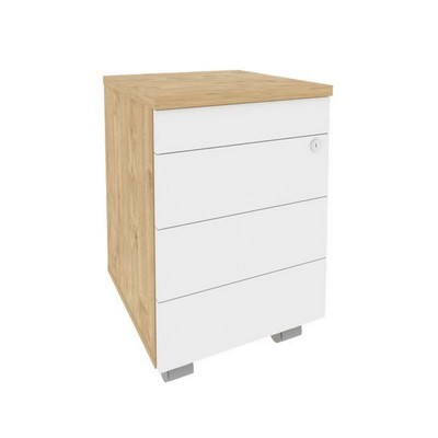 Onix Direct O.TM-3 TIP (Тиквуд светлый/Белый) Тумба мобильная (TIP-ON)