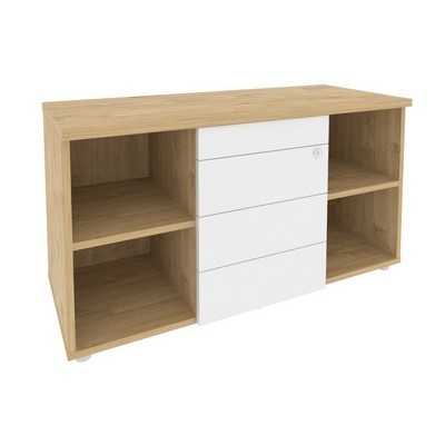 Onix Direct O.TS-11 TIP (Тиквуд светлый/Белый) Тумба сервисная с ящиками TIP-ON