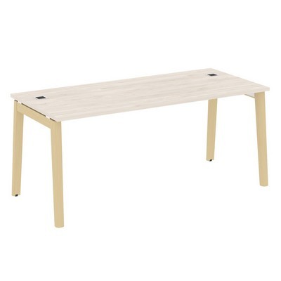 Onix Wood Direct OW.SRR-5.8 (Денвер светлый/Дуб светлый) Стол рабочий руководителя, опоры - массив дерева