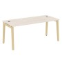 Onix Wood Direct OW.SRR-5.8 (Денвер светлый/Дуб светлый) Стол рабочий руководителя, опоры - массив дерева