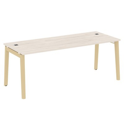 Onix Wood Direct OW.SRR-6.8 (Денвер светлый/Дуб светлый) Стол рабочий руководителя, опоры - массив дерева