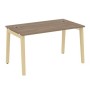 Onix Wood Direct OW.SRR-3.8 (Дуб аризона/Дуб светлый) Стол рабочий руководителя, опоры - массив дерева