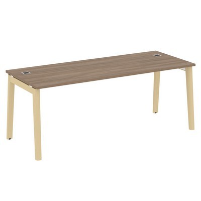 Onix Wood Direct OW.SRR-6.8 (Дуб аризона/Дуб светлый) Стол рабочий руководителя, опоры - массив дерева