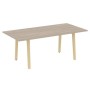 Onix Wood Direct OW.PRG-19 (Дуб аттик/Дуб светлый) Стол переговорный, опоры - массив дерева