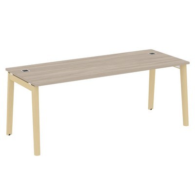 Onix Wood Direct OW.SRR-6.8 (Дуб аттик/Дуб светлый) Стол рабочий руководителя, опоры - массив дерева