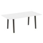 Onix Wood Direct OW.PRG-19 (Белый бриллиант/Дуб темный) Стол переговорный, опоры - массив дерева