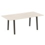 Onix Wood Direct OW.PRG-19 (Денвер светлый/Дуб темный) Стол переговорный, опоры - массив дерева