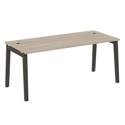 Onix Wood Direct OW.SRR-5.8 (Дуб аттик/Дуб темный) Стол рабочий руководителя, опоры - массив дерева