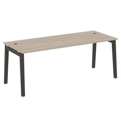 Onix Wood Direct OW.SRR-6.8 (Дуб аттик/Дуб темный) Стол рабочий руководителя, опоры - массив дерева