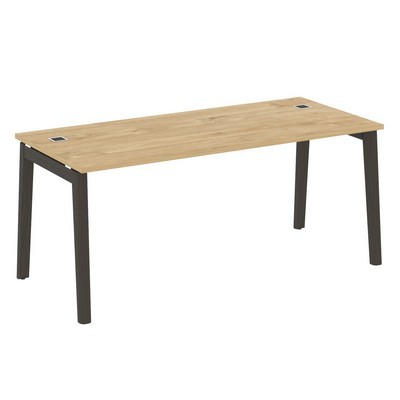 Onix Wood Direct OW.SRR-5.8 (Тиквуд светлый/Дуб темный) Стол рабочий руководителя, опоры - массив дерева