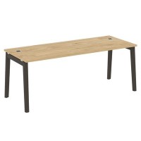 Onix Wood Direct OW.SRR-6.8 (Тиквуд светлый/Дуб темный) Стол рабочий руководителя, опоры - массив дерева