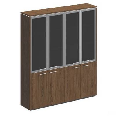 Orion ВЛ 360 ДТ (Дуб табачный) Шкаф для документов со стеклянными дверями