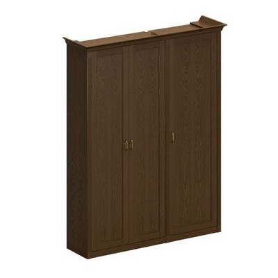 Perseo ПС 343 ДМ (Дуб мелвилл) Шкаф высокий комбинированный, для одежды узкий + для документов с закрытыми дверями